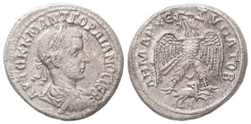 Syria, Antioch. Gordian III, AD 238-244. AR, Tetradrachm. 11.90 g. 27.43 mm. 
Obv: ΑΥΤΟΚ Κ Μ ΑΝΤ ΓΟΡΔΙΑΝΟϹ ϹΕΒ. Laureate, draped and cuirassed bust of...