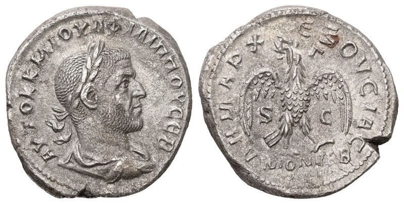 Syria, Antioch. Philip I, AD 244-249. AR, Tetradrachm. 10.49 g. 26.63 mm.
Obv: Α...