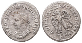 Syria, Antioch. Philip I, AD 244-249. AR, Tetradrachm. 11.31 g. 25.41 mm.
Obv: ΑΥΤΟΚ Κ Μ ΙΟΥΛΙ ΦΙΛΙΠΠΟϹ ϹΕΒ. Radiate and cuirassed bust of Philip I, l...