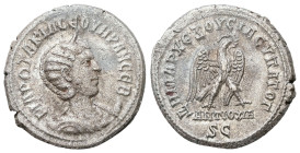 Syria, Antioch. Otacilia Severa, AD 244-249. AR, Tetradrachm. 13.28 g. 26.84 mm.
Obv: ΜΑΡ ΩΤΑΚΙΛ ϹΕΟΥΗΡΑΝ ϹΕΒ. Diademed and draped bust of Otacilia Se...