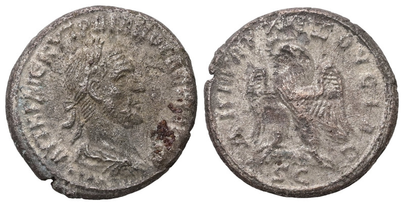 Syria, Antioch. Trajan Decius, AD 249-251. AR, Tetradrachm. 10.45 g. 25.78 mm.
O...