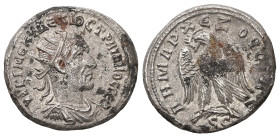 Syria, Antioch. Trajan Decius, AD 249-251. AR, Tetradrachm. 11.45 g. 26.69 mm.
Obv: ΑΥΤ Κ Γ ΜƐ ΚΥ ΔƐΚΙΟϹ ΤΡΑΙΑΝΟϹ ϹƐΒ. Radiate, draped and cuirassed b...