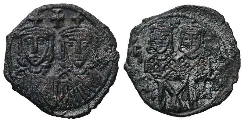 Leo IV the Khazar, Constantine VI, 775-780 AD. AE, Follis. 4.06 g. 24.46 mm. Con...