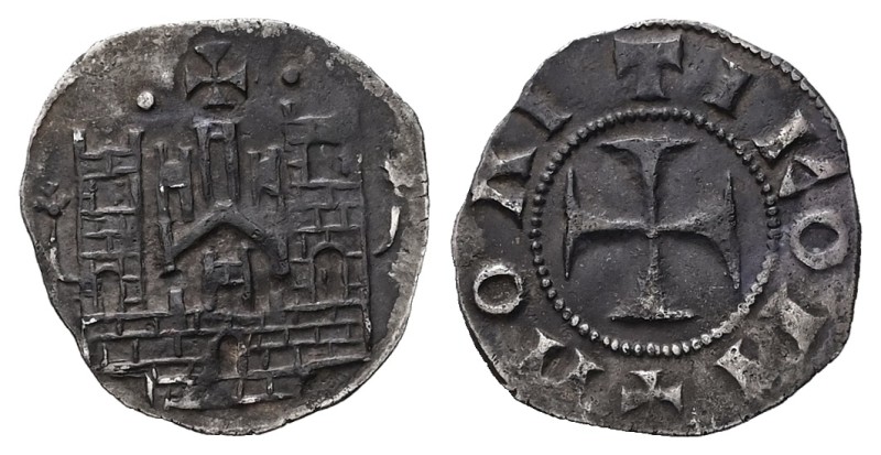 John V Palaeologus, Politikon Coinage. AD 1341-1391. Bl, Tornese. 0.87 g. 16.77 ...