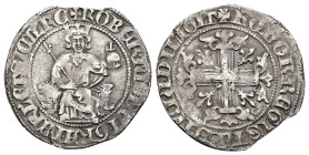 Kingdom of Naples. Robert I the Wise, 1306-1343. AR, 1 Gigliato. 3.77 g. 27.30 mm.
Obv: ✠ ROBЄRT DЄI GRA IЄRL ЄT SICIL RЄX. Robert I seated with a lio...