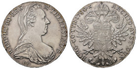 Austrian Empire. Maria Theresia, AD 1740-1780. AR, Thaler. 28.13 g. 39.75 mm.
Obv: M THERESIA D G R IMP HU BO REG / S F. (Maria Theresia, Dei gratia, ...