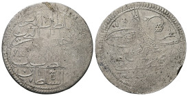 Islamic. Ottoman Empire. AR, Zolota (Zolta). 24.30 g. 40.59 mm. Qustantiniya (Constantinople). 
Obv: Islamic legend.
Rev: Islamic legend.
Very Fine.