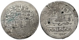Islamic. Ottoman Empire. Ahmad III, 1703-1730 AD/ 1115-1143 AH. AR, Zolta (Zolota). 26.72 g. 40.77 mm. Qustantiniya (Constantinople). 
Obv: Tughra Ahm...
