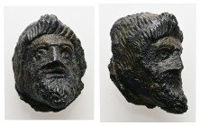Roman, Bronze Figure (AD 1st – 2nd centuries).
The head is of a bearded man with long flowing hair and beard. The head representes one of the bearded,...