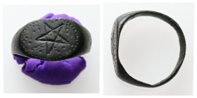 AE Late Roman finger-ring (AD 4th-6th centuries)

Weight: 4.28 g.
Diameter: 19.00 mm.
