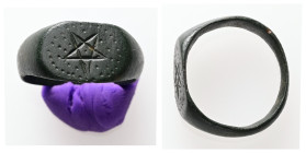 AE Late Roman finger-ring (AD 4th-6th centuries)

Weight: 4.87 g.
Diameter: 18.36 mm.