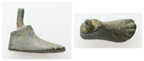 AE Roman bronze foot 

Weight: 6.94 g.
Diameter: 17.81 mm.