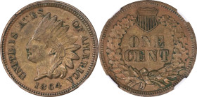 1864 Indian Cent. Copper-Nickel. EF-40 (NGC).
PCGS# 2070. NGC ID: 227K.
Ex Stack's W. 57th St. Hoard.