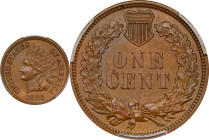 1882 Indian Cent. Proof-63 BN (PCGS).
PCGS# 2333. NGC ID: 22A3.