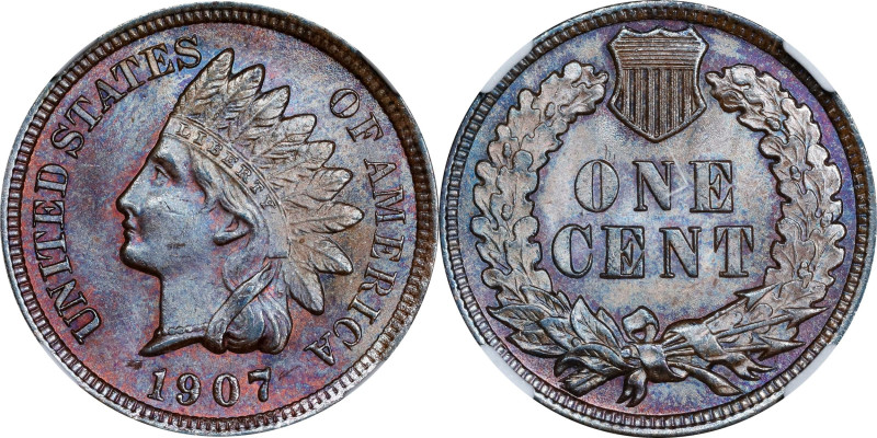 1907 Indian Cent. MS-65 BN (NGC).
PCGS# 2226. NGC ID: 2294.