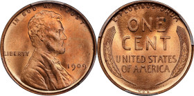 1909 Lincoln Cent. V.D.B. MS-66 RD (PCGS).
PCGS# 2425. NGC ID: 22AZ.