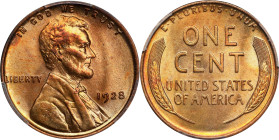 1928 Lincoln Cent. MS-66 RD (PCGS).
PCGS# 2587. NGC ID: 22CR.