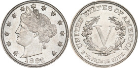 1883 Liberty Head Nickel. No CENTS. Retained Cud. AU-58 (ANACS).
PCGS# 3841. NGC ID: 2772.
