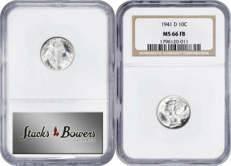 Lot of (3) 1940s Mintmarked Mercury Dimes. MS-66 (NGC).
Included are: 1941-D MS...