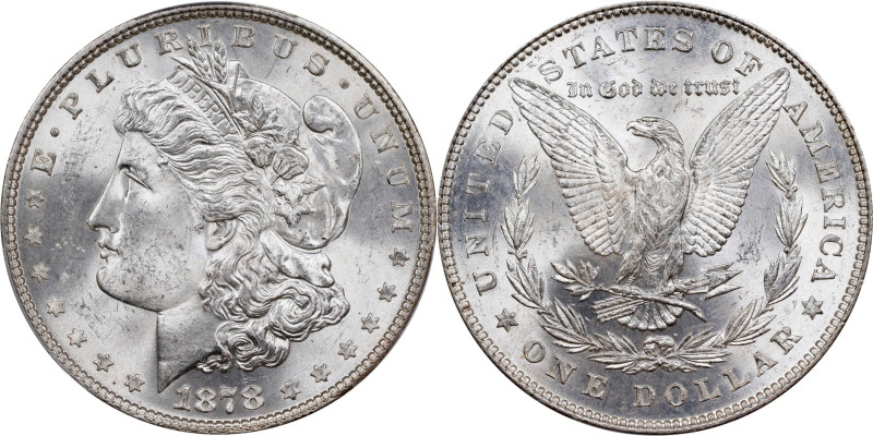 1878 Morgan Silver Dollar. 7 Tailfeathers. Reverse of 1878. MS-63 (PCGS).
PCGS#...