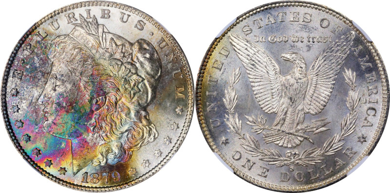 1879-S Morgan Silver Dollar. MS-66 (NGC).
PCGS# 7092. NGC ID: 253X.