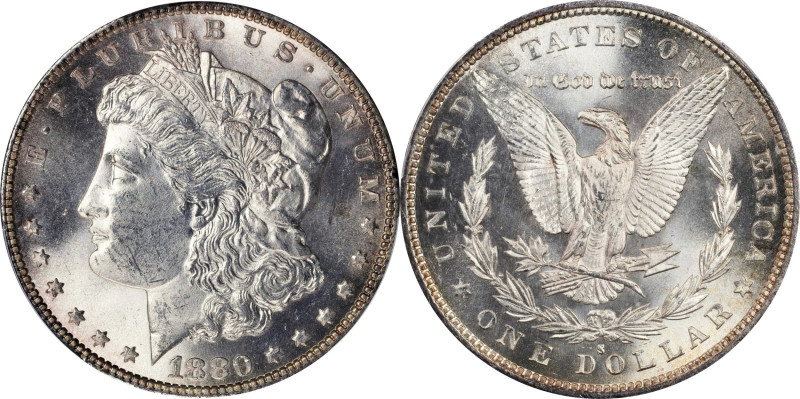 1880-S Morgan Silver Dollar. VAM-12. Hit List 40. Checkmark. MS-64 (PCGS).
PCGS...