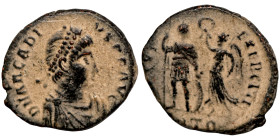 Arcadius (AD 383 - 388). AE Follis Artifically sand patina

16mm 2,66g