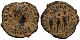 Arcadius (AD 383 - 388). AE Follis

13mm 2,24g