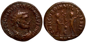 Diocletian, 284-305. Antoninianus (bronze, Antioch. IMP C C VAL DIOCLETIANVS P F AVG

19mm 2,81g