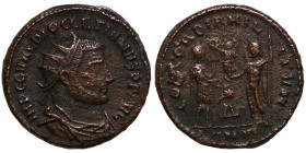 Diocletian, 284-305. Antoninianus (bronze, Antioch. IMP C C VAL DIOCLETIANVS P F AVG

19mm 3,45g