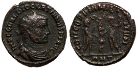 Diocletian, 284-305. Antoninianus (bronze, Antioch. IMP C C VAL DIOCLETIANVS P F AVG

19mm 2,56g