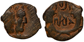 KINGS OF NABATEA. Aretas IV (9 BC-40 AD), with Shaqilath I. Ae. Petra.

14mm 2,36g