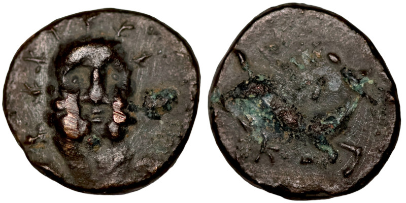 Greek coin 1-4 BC century

12mm 2,10g