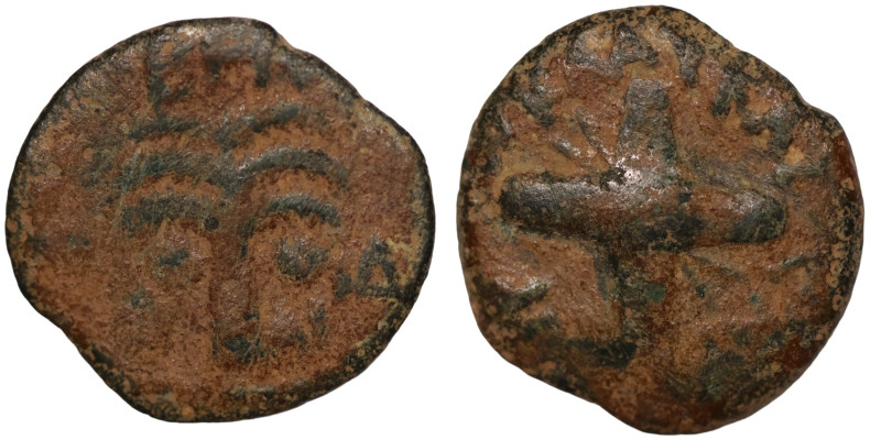 JUDAEA. Procurators. Antonius Felix, 52-59, struck under Claudius in the name of...