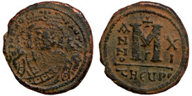 Byzantine bronze coin

28mm 10,77g