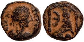 Byzantine bronze coin

10mm 1,96g

 Artifically sand patina
