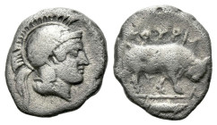 Lucania, Thurium Triobol circa 443-400