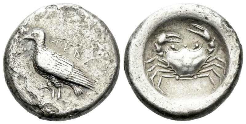 Sicily, Agrigentum Didrachm circa 480-470, AR 20.00 mm., 7.92 g.
AKRA Eagle sta...