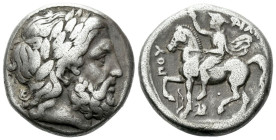 Kingdom of Macedon, Philip II, 359-336. Amphipolis Tetradrachm circa 356-355