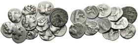 Euboea, Histiaia Large lot of 10 tetrobols and 1 Roman bronze II century