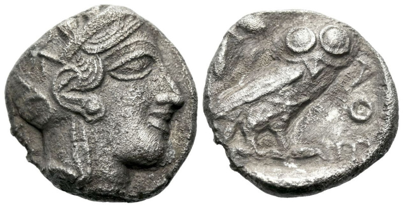 Attica, Tetradrachm Tetradrachm circa 405, AR 23.00 mm., 15.26 g.
Head of Athen...