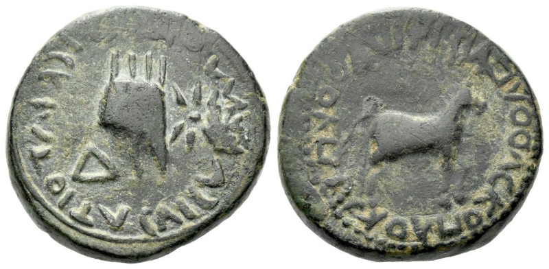 Kings of Armenia, Artaxias III, 18-34. Tetrachalkon circa 35-54, Æ 13.93 mm., 23...