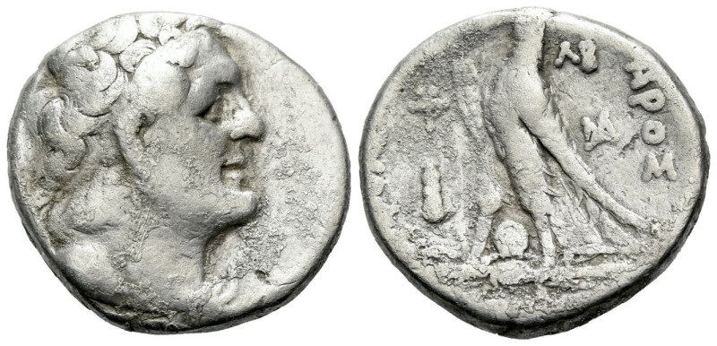 The Ptolemies, Ptolemy II Philadelphos. 285-246 Tetradrachm, Tyre 253-252, AR 24...