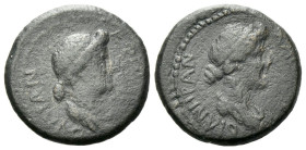 Mysia, Pergamum Julia Augusta (Livia), with Julia. Augusta Bronze circa 10-2 BC