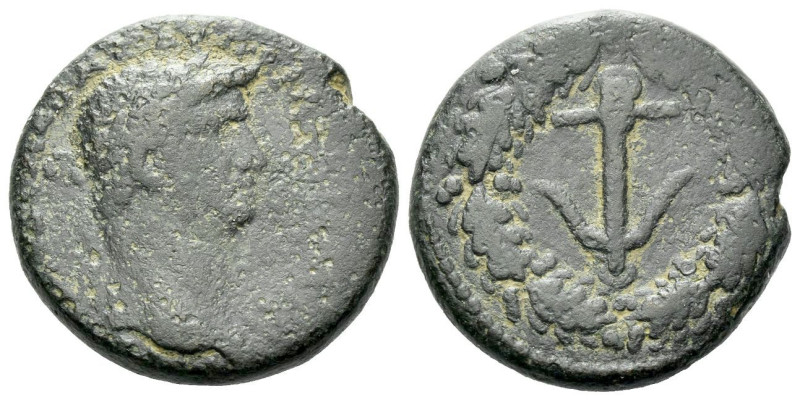 Judaea, Caesarea Maritima Agrippa II 6 Units circa 51-54, Æ 22.00 mm., 8.89 g.
...