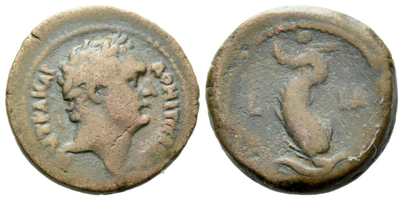 Egypt, Alexandria Domitian, 81-96 Obol circa 91-92 (year 11), Æ 18.60 mm., 5.65 ...