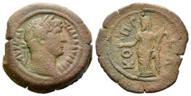 Egypt, Alexandria Hadrian, 117-138 Obol Coptite. circa 126-127 (year 11)