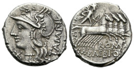 M. Baebius Q.f. Tampilus. Denarius circa 137