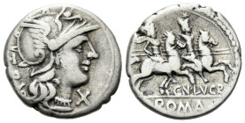 Cn. Lucretius Trio. Denarius circa 136 - Ex Naville sale 79, 368.