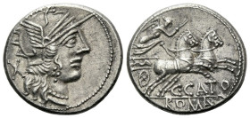 C. Porcius Cato. Denarius circa 123